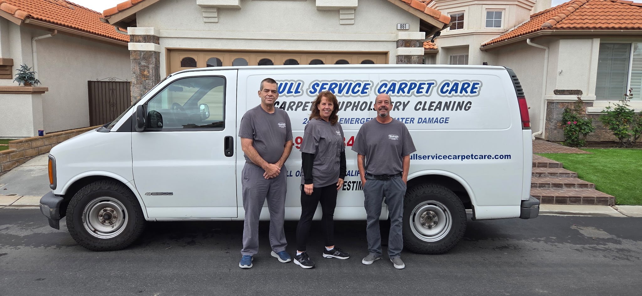 The Full Service Carpet Care van